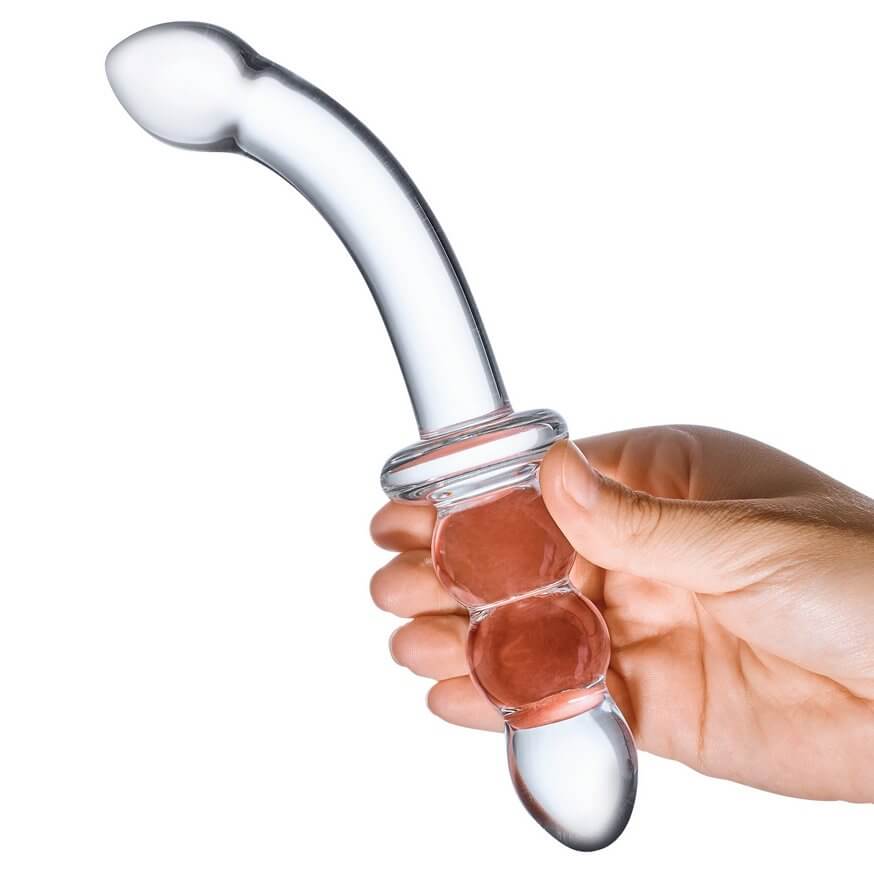 8" Glass Ribbed G-Spot - Image 3