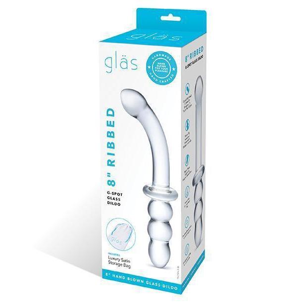8" Glass Ribbed G-Spot - Image 7