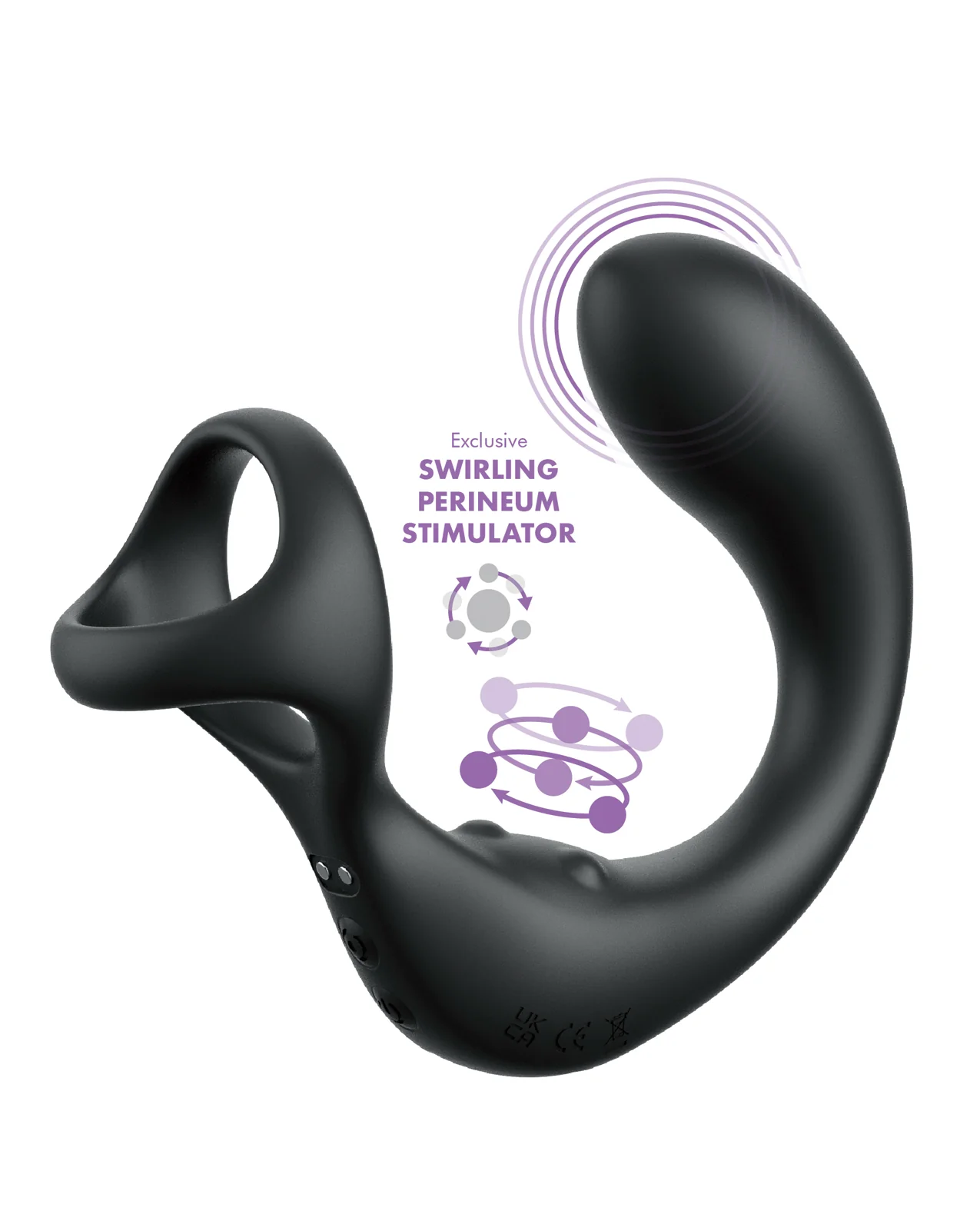 Anal Fantasy Elite Ass-Gasm Taint-Alizer P-Spot Vibrator - Black - Image 5