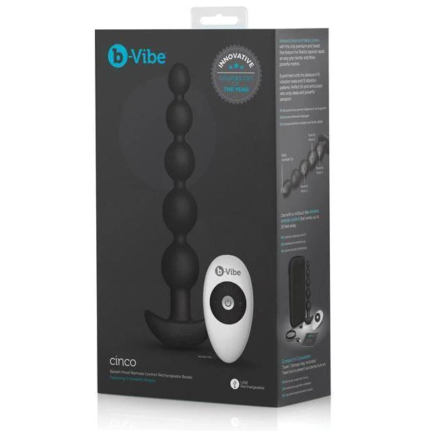 b-Vibe Cinco Remote Control Anal Beads - Image 12