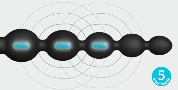 b-Vibe Cinco Remote Control Anal Beads - Image 3