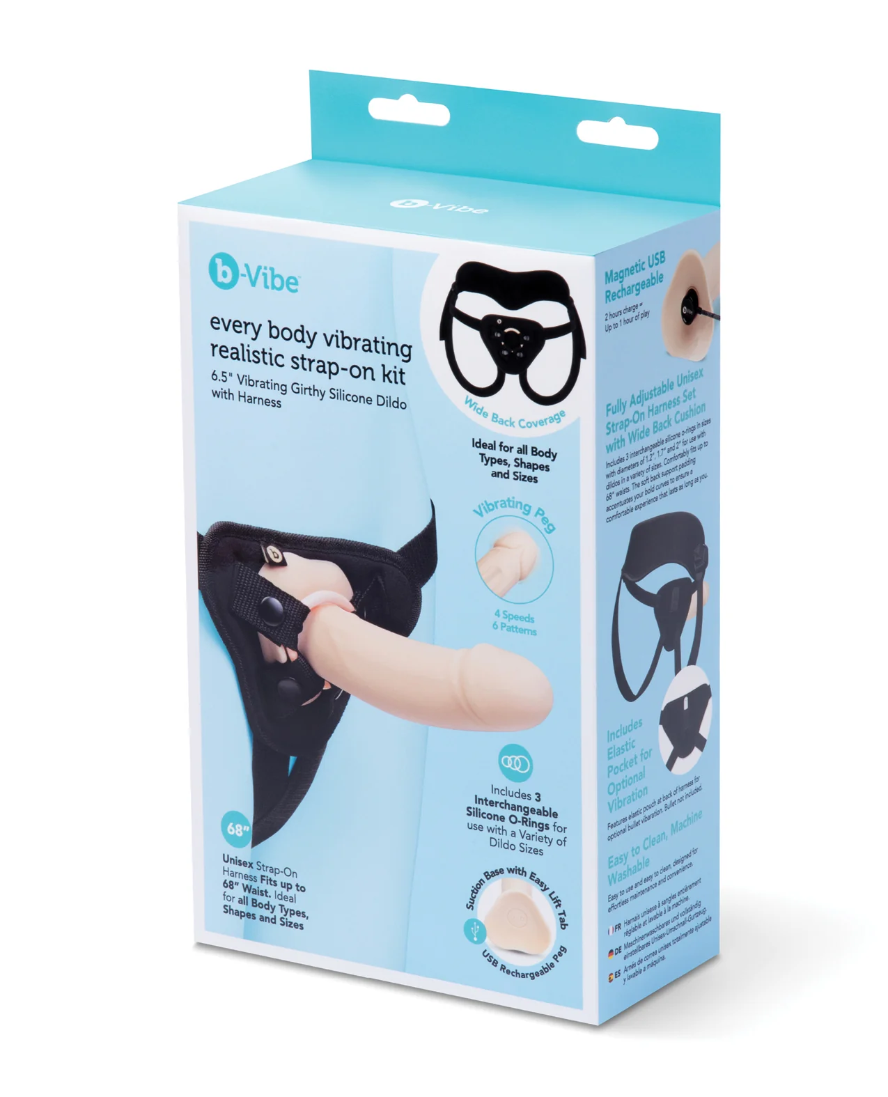 b-Vibe Every Body 6.5" Realistic Strap-On Kit - Image 5
