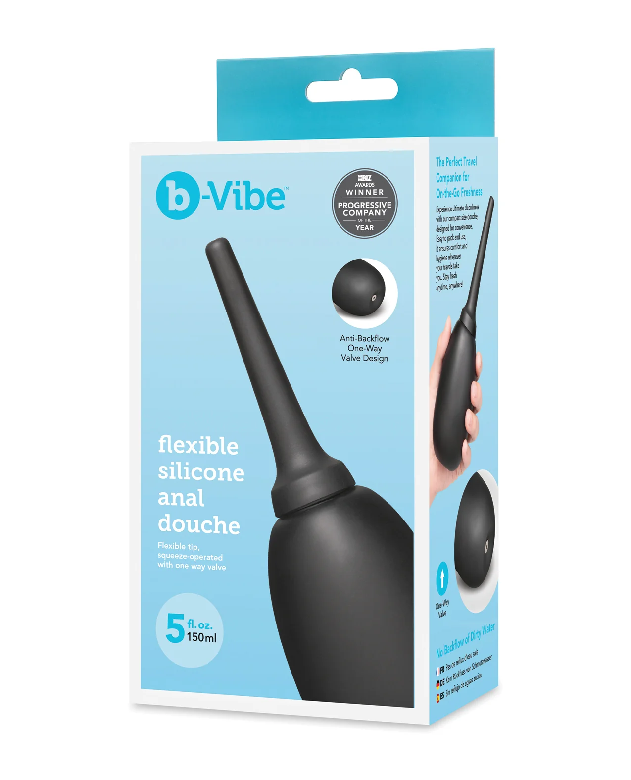 b-Vibe Flexible Silicone Anal Douche - Image 5