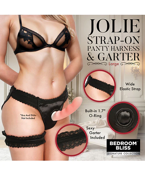 Bedroom Bliss Jolie Strap-On Panty Harness & Garter - Image 16