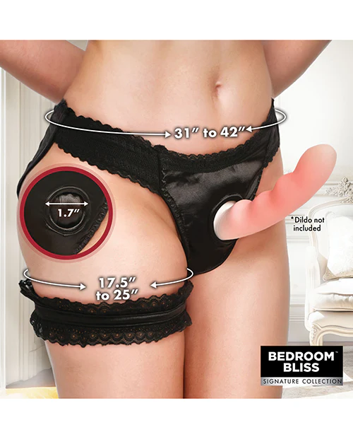 Bedroom Bliss Jolie Strap-On Panty Harness & Garter - Image 4
