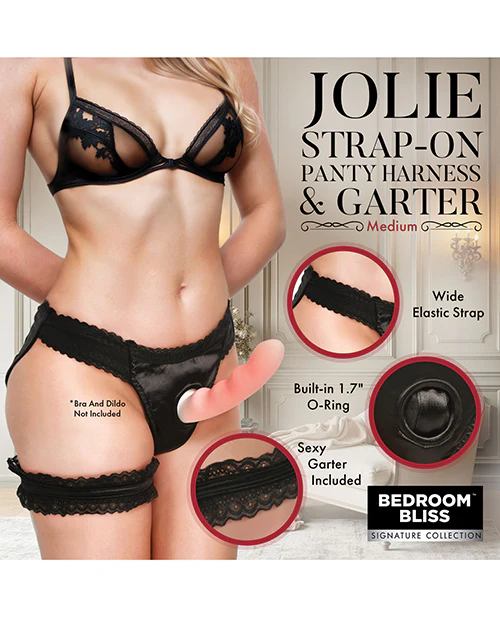 Bedroom Bliss Jolie Strap-On Panty Harness & Garter - Image 7