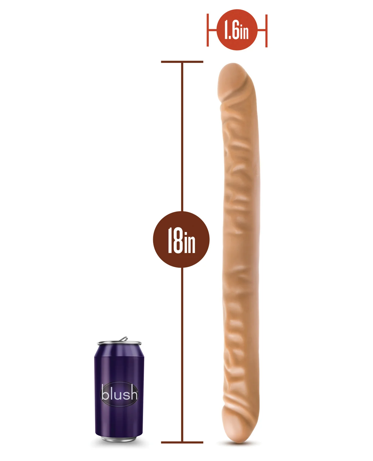 Blush Dr. Skin 18" Double Dildo - Image 2
