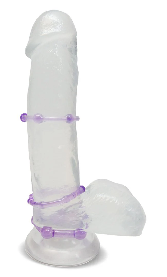 Blush Stay Hard Beaded Cock Rings - Image 3