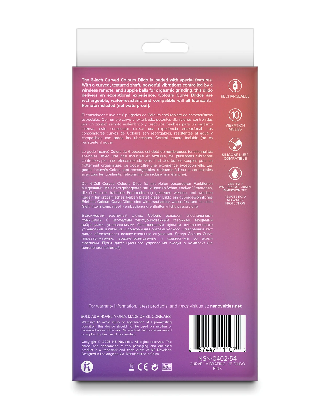Colours Curve Vibrating Dildo - Image 10
