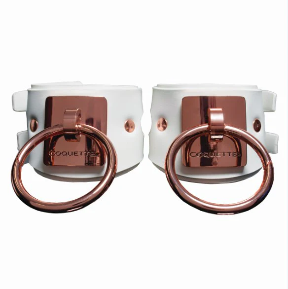 Coquette White and Rose Gold Adjustable Cuffs - Image 2