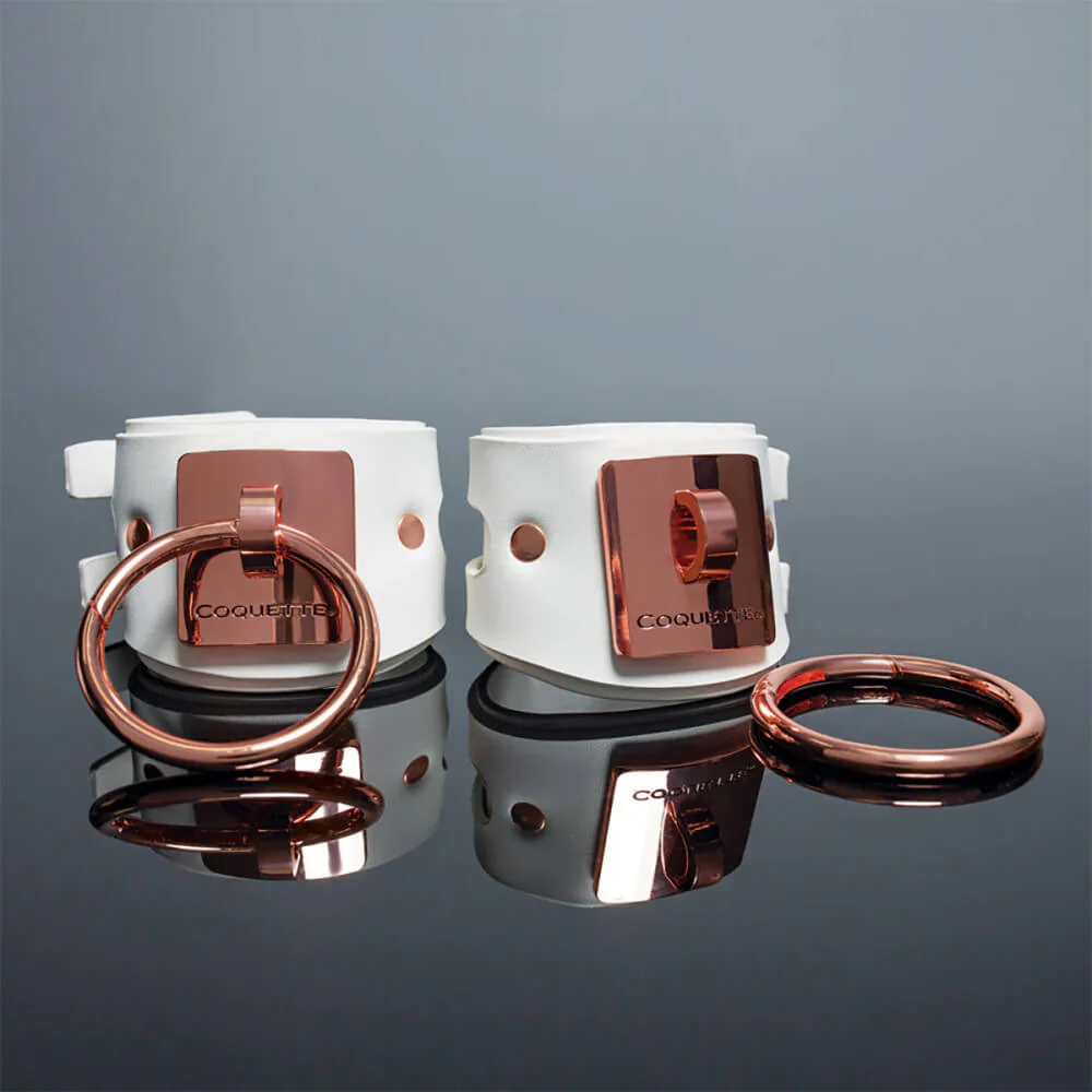 Coquette White and Rose Gold Adjustable Cuffs - Image 6