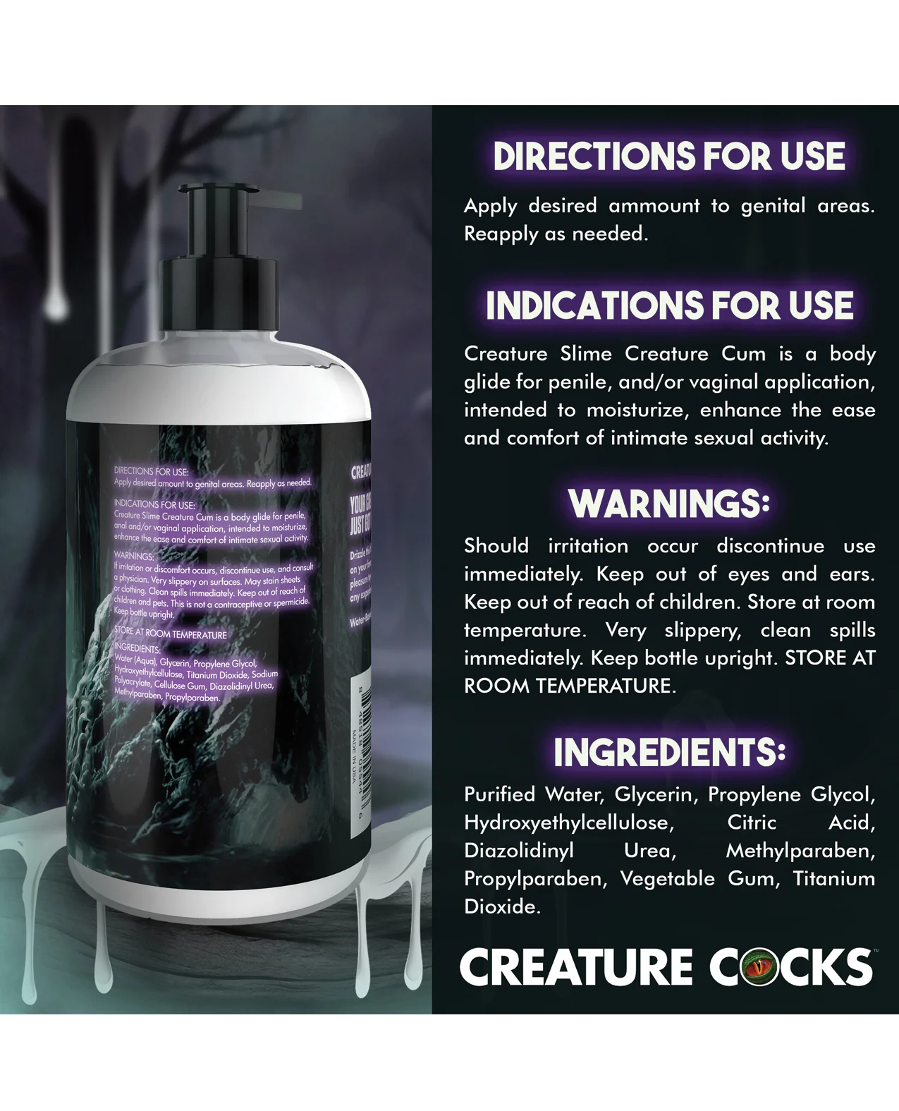 Creature Cocks Unscented Jizz Lube - Image 4