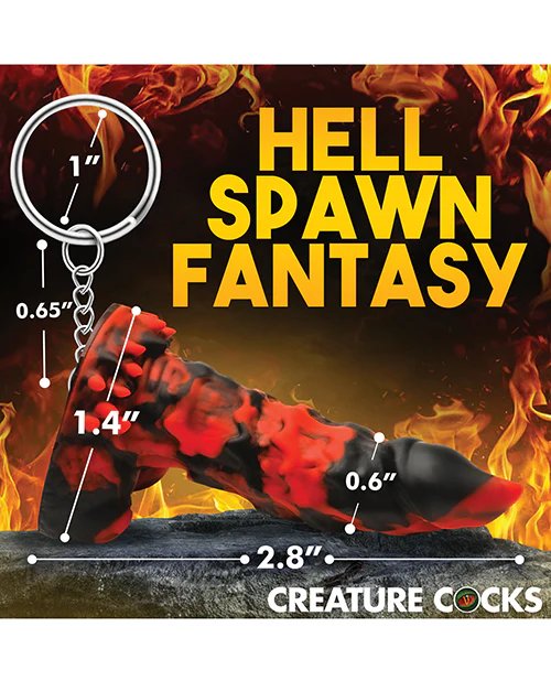 Creature Cocks Fire Demon Keychain - Image 3
