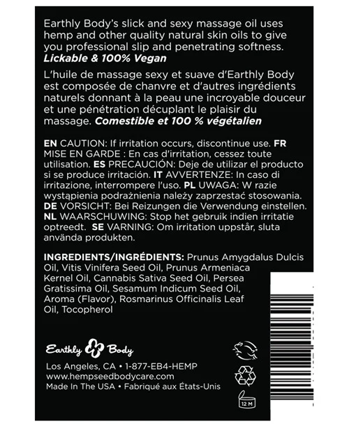 Earthly Body Edible Massage Oil - Image 16