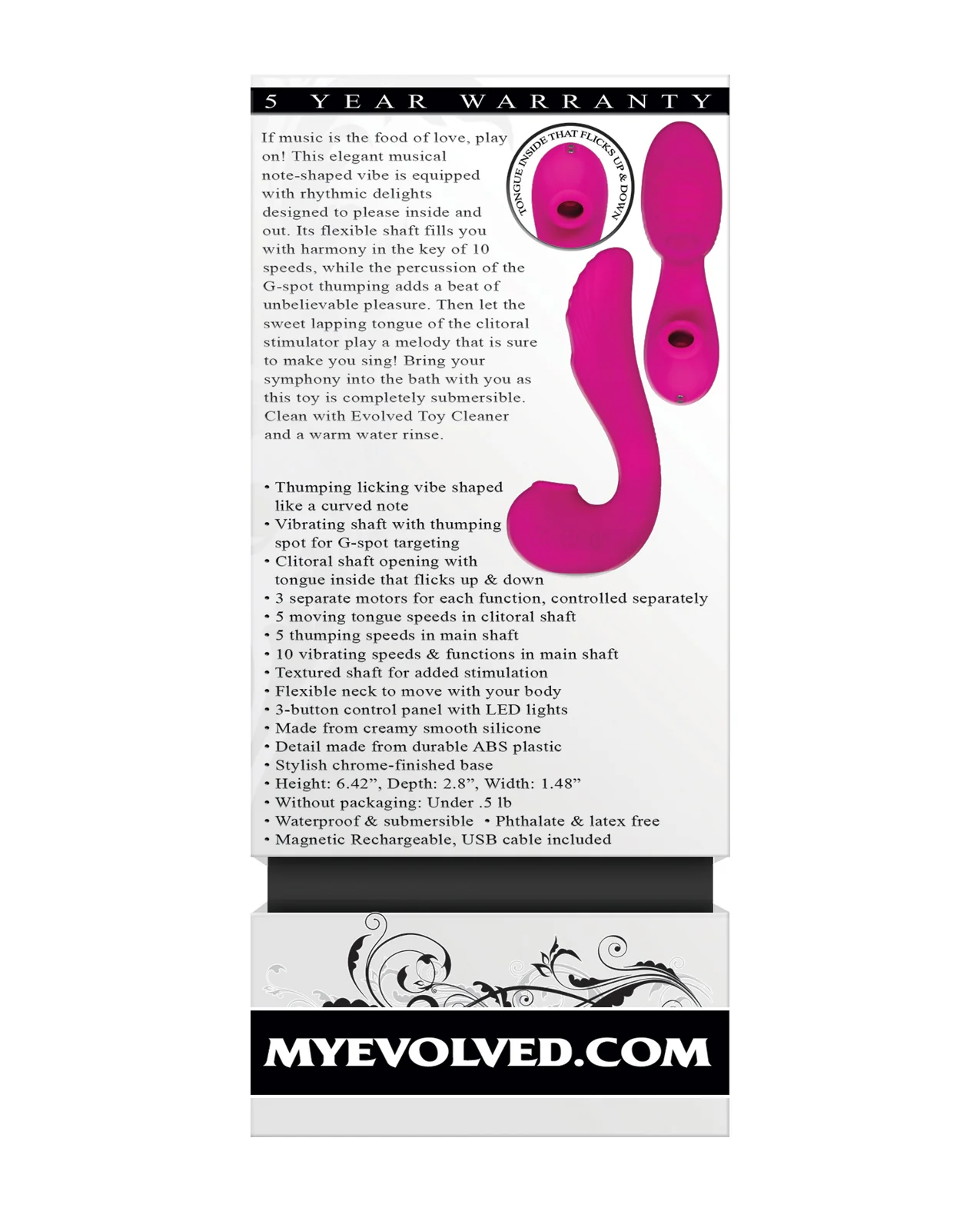 Evolved The Note Thumping Licking Vibe - Pink - Image 5