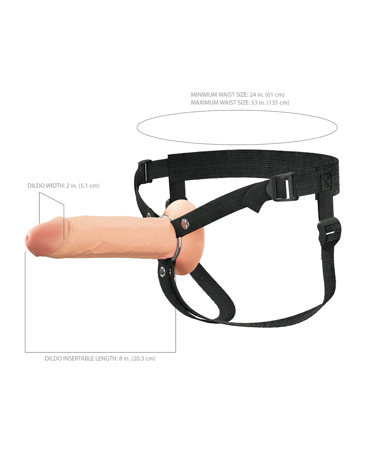 Fantasy X-Tensions Elite Silicone Hollow Strap-on w/Harness - Image 4
