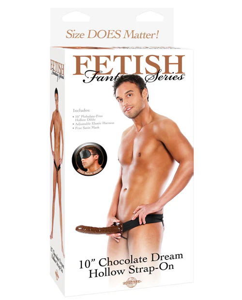 10" Chocolate Dream Hollow Strap On - Image 3