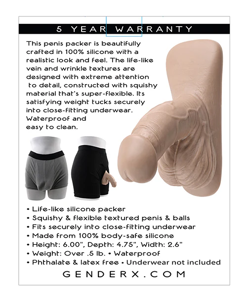 Gender X 4" Silicone Packer - Image 4