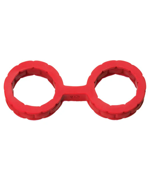 Japanese Bondage Silicone Cuffs Large Black - Image 5