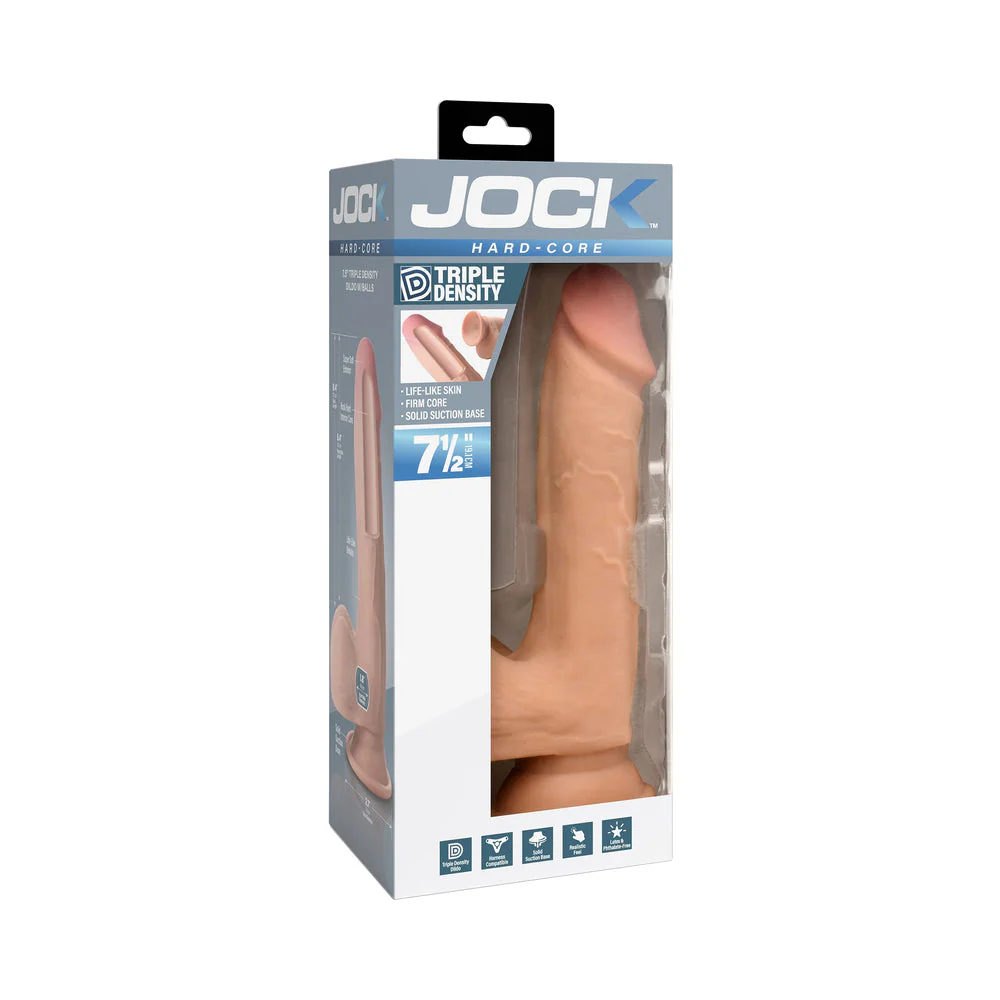 JOCK Hard-Core +Triple Density Dildo with Balls 7.5 in. - Image 3