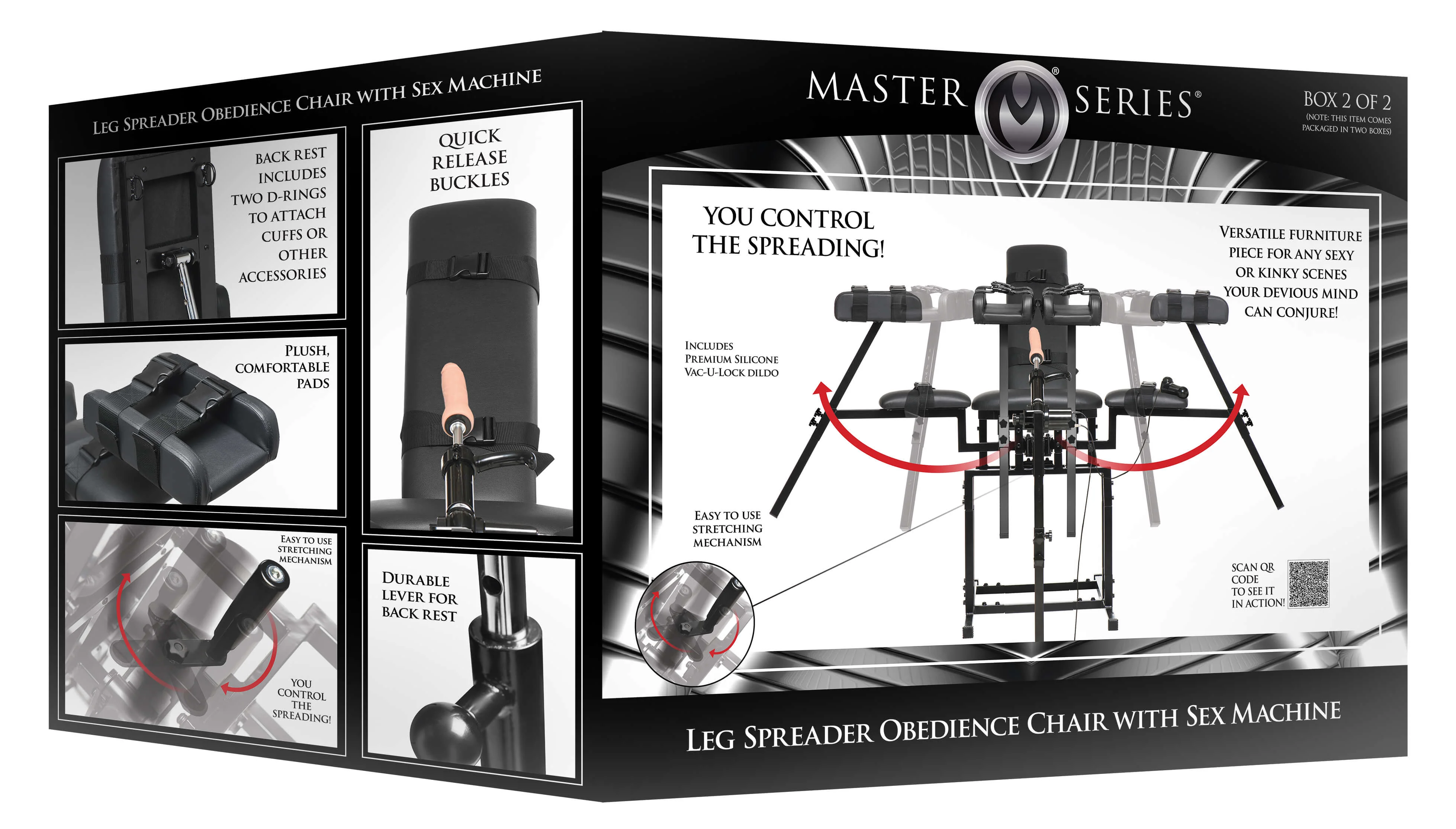 Leg Spreader Obedience Chair with Sex Machine - Image 13