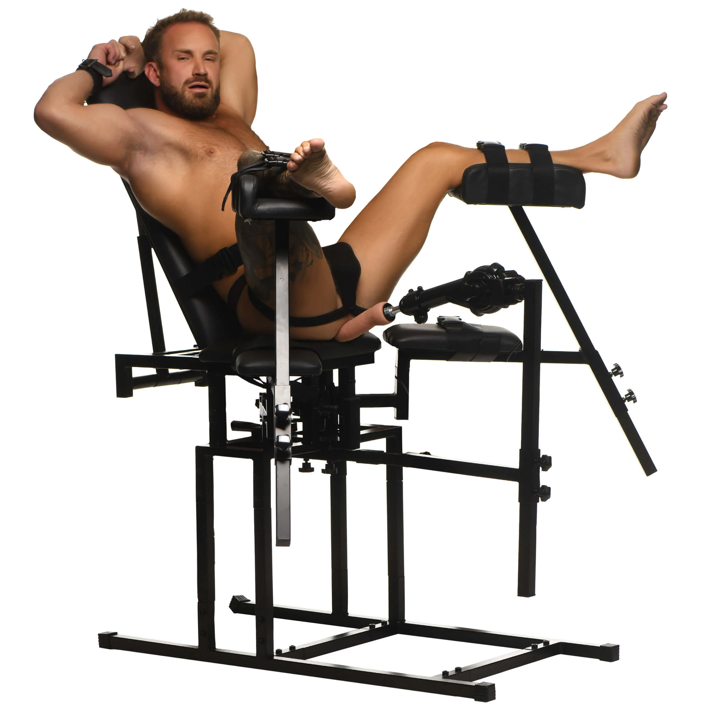 Leg Spreader Obedience Chair with Sex Machine - Image 3
