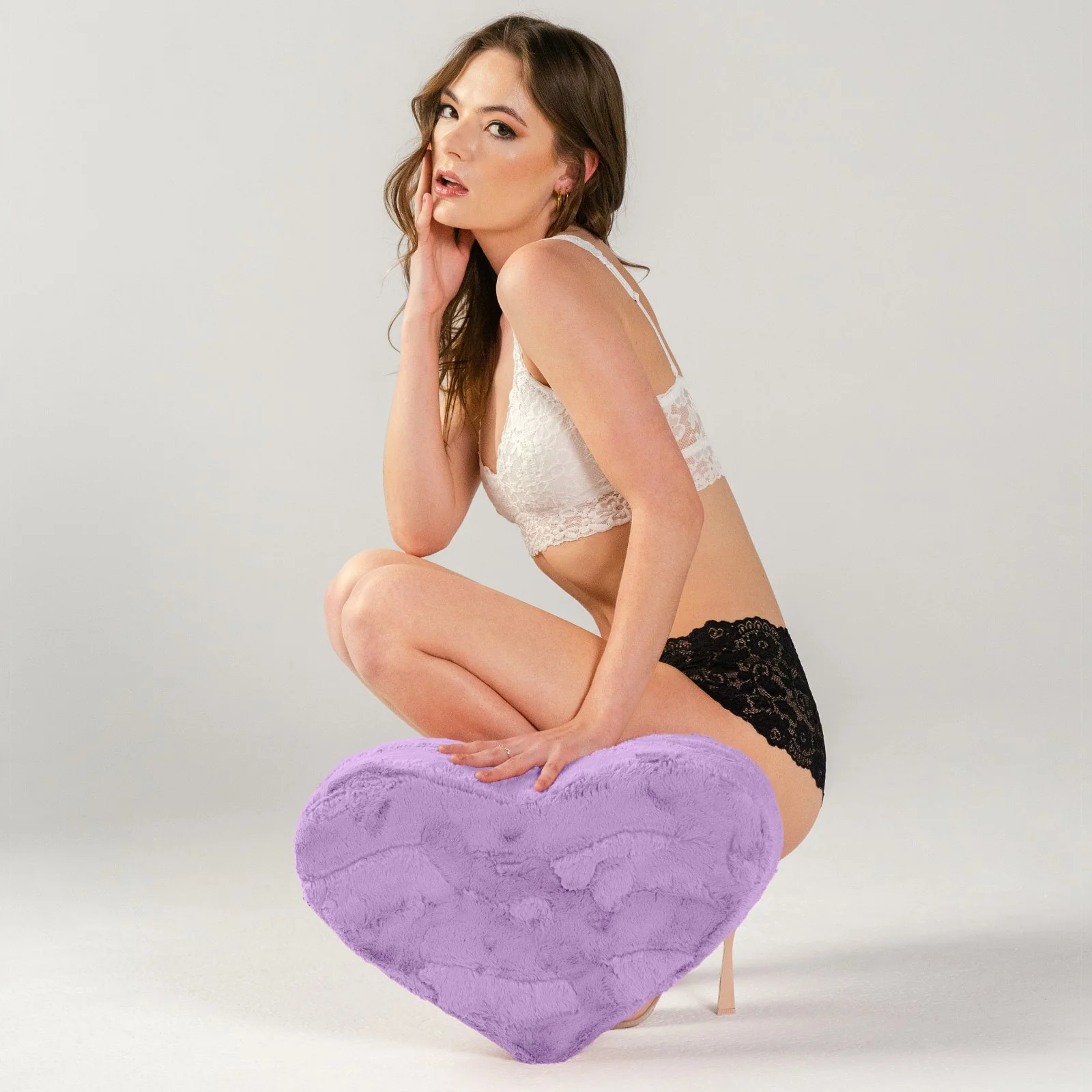 Liberator Heart Wedge in Faux Fur - Image 6