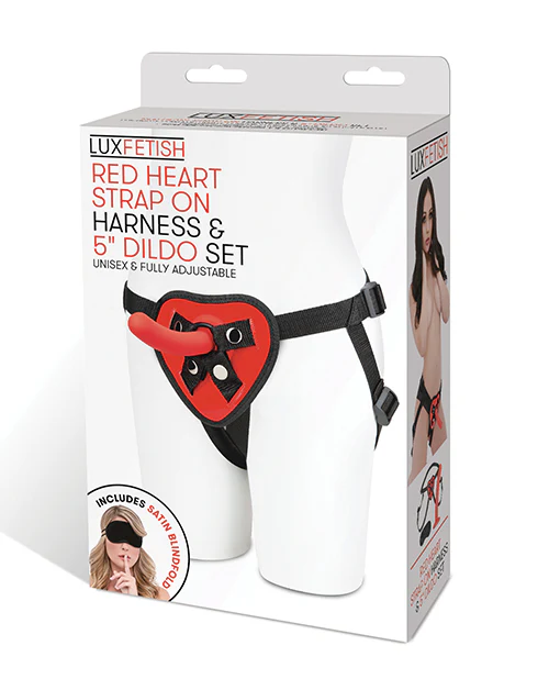 Lux Fetish Red Heart Strap-On Set - Image 5