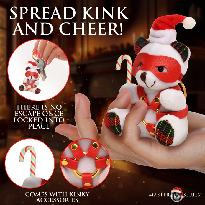 Master Series Holiday Bondage Teddy Bear Keychain - Image 2