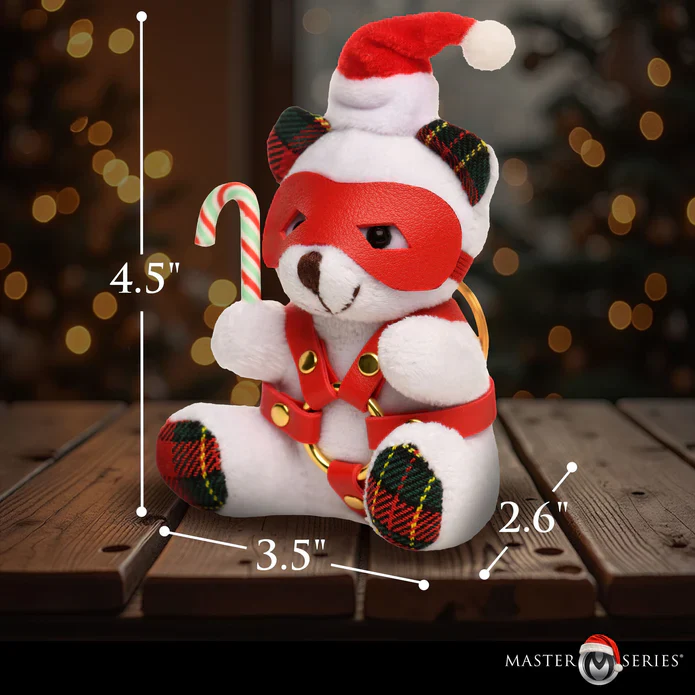 Master Series Holiday Bondage Teddy Bear Keychain - Image 3