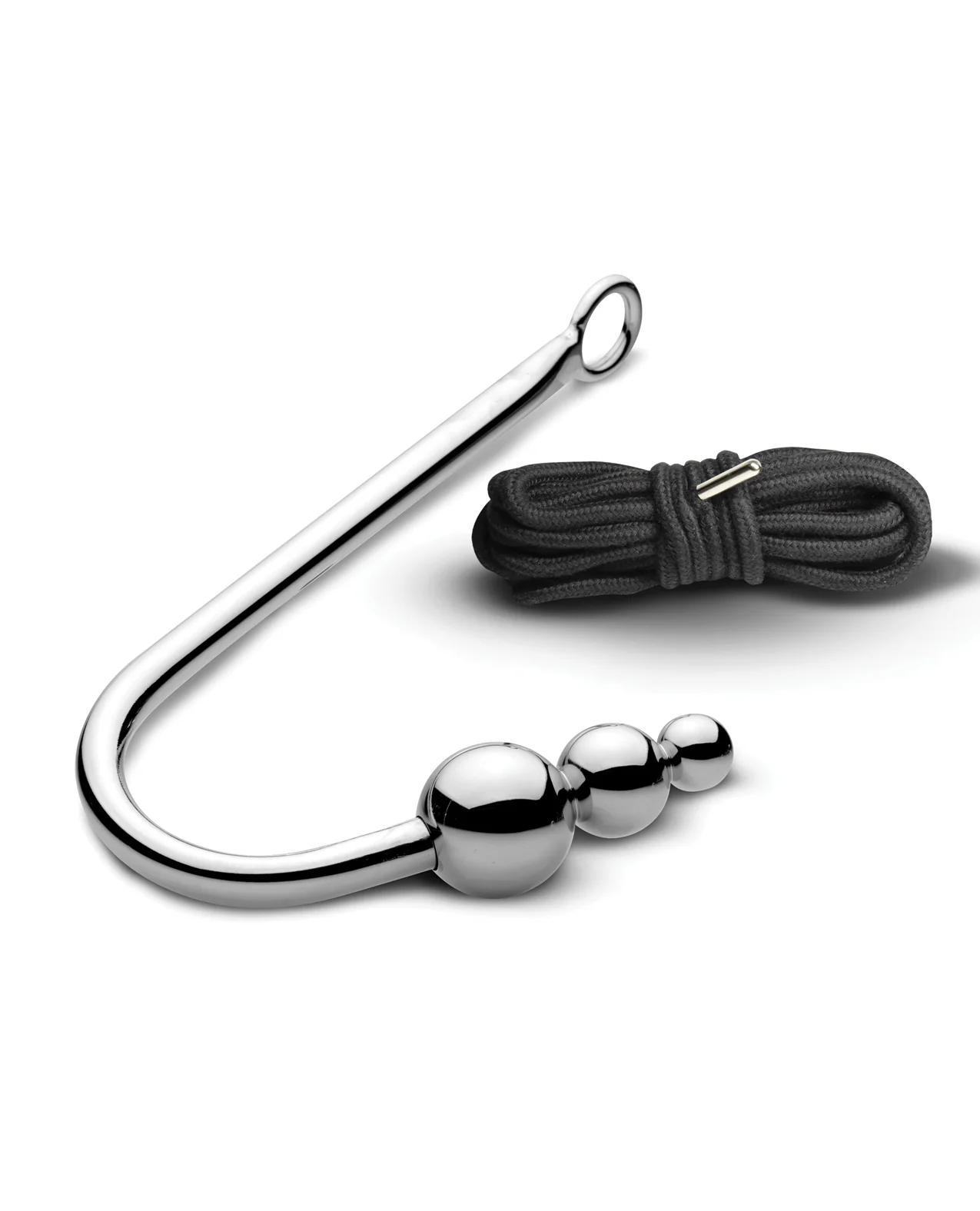 Master Series Roped Beaded Anal Hook with rope - Image 2