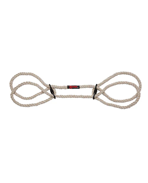 Merci Restrain 6mm Hemp Wrist or Ankle Cuffs Black - Image 4