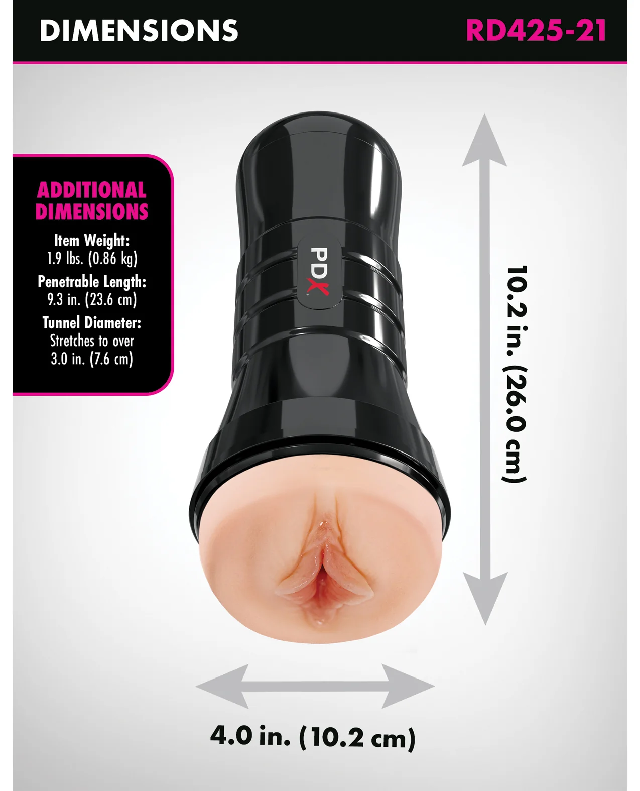 PDX Extreme Wet Pussies Super Luscious Lips XXL Stroker - Brown - Image 10