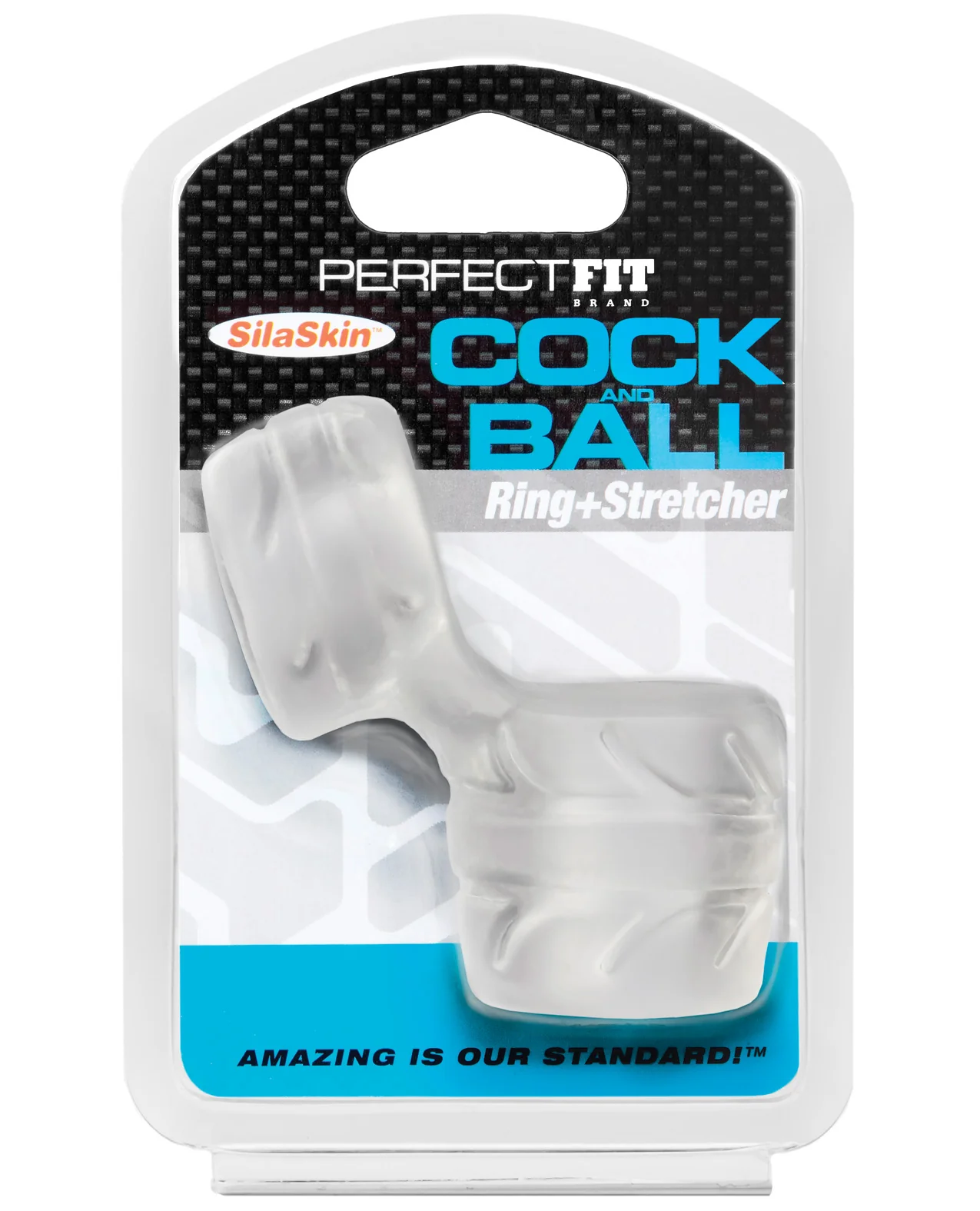 Perfect Fit SilaSkin Cock & Ball Ring - Black - Image 7