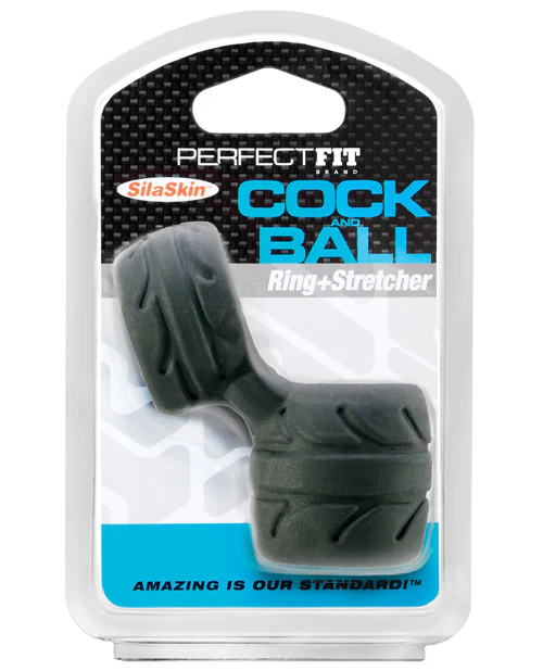 Perfect Fit SilaSkin Cock & Ball Ring - Black - Image 8