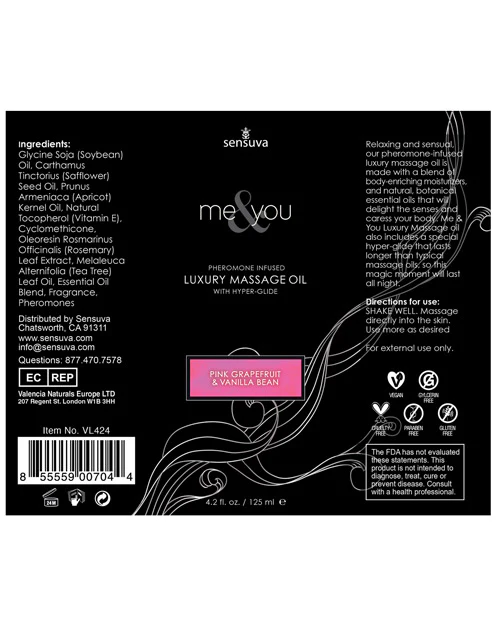 Sensuva Me & You Massage Oil - Image 2