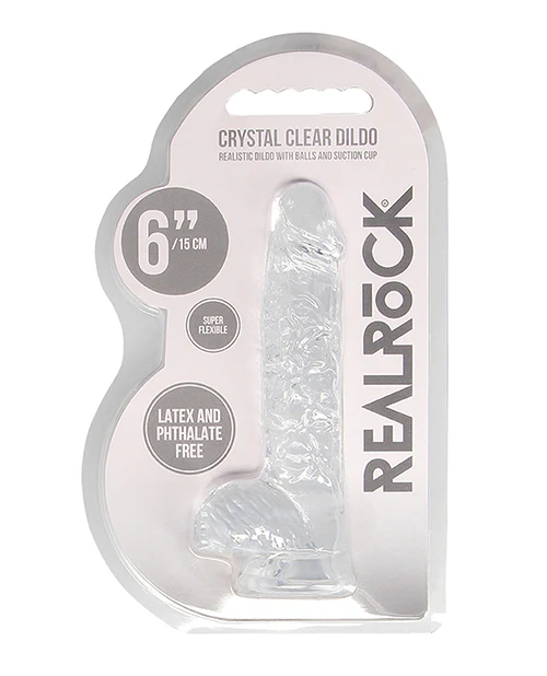 Shots Realrock Realistic Crystal Clear Dildo W/balls - Image 25