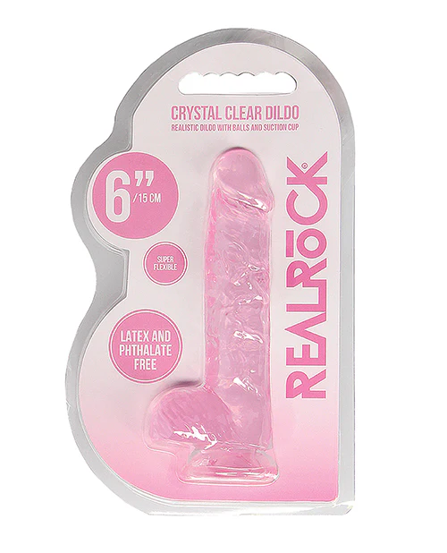 Shots Realrock Realistic Crystal Clear Dildo W/balls - Image 35