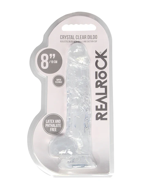 Shots Realrock Realistic Crystal Clear Dildo W/balls - Image 5