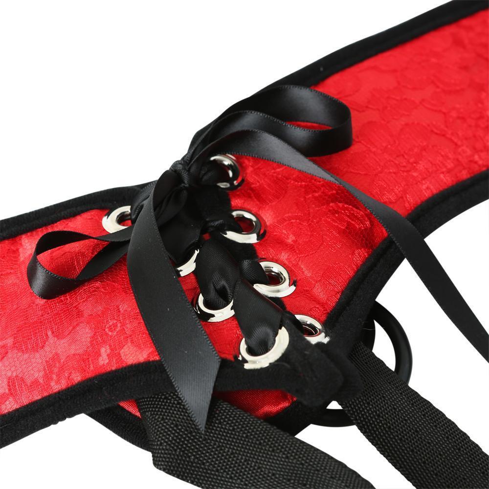 Sportsheets Red Lace Corsette Strap On - Image 2