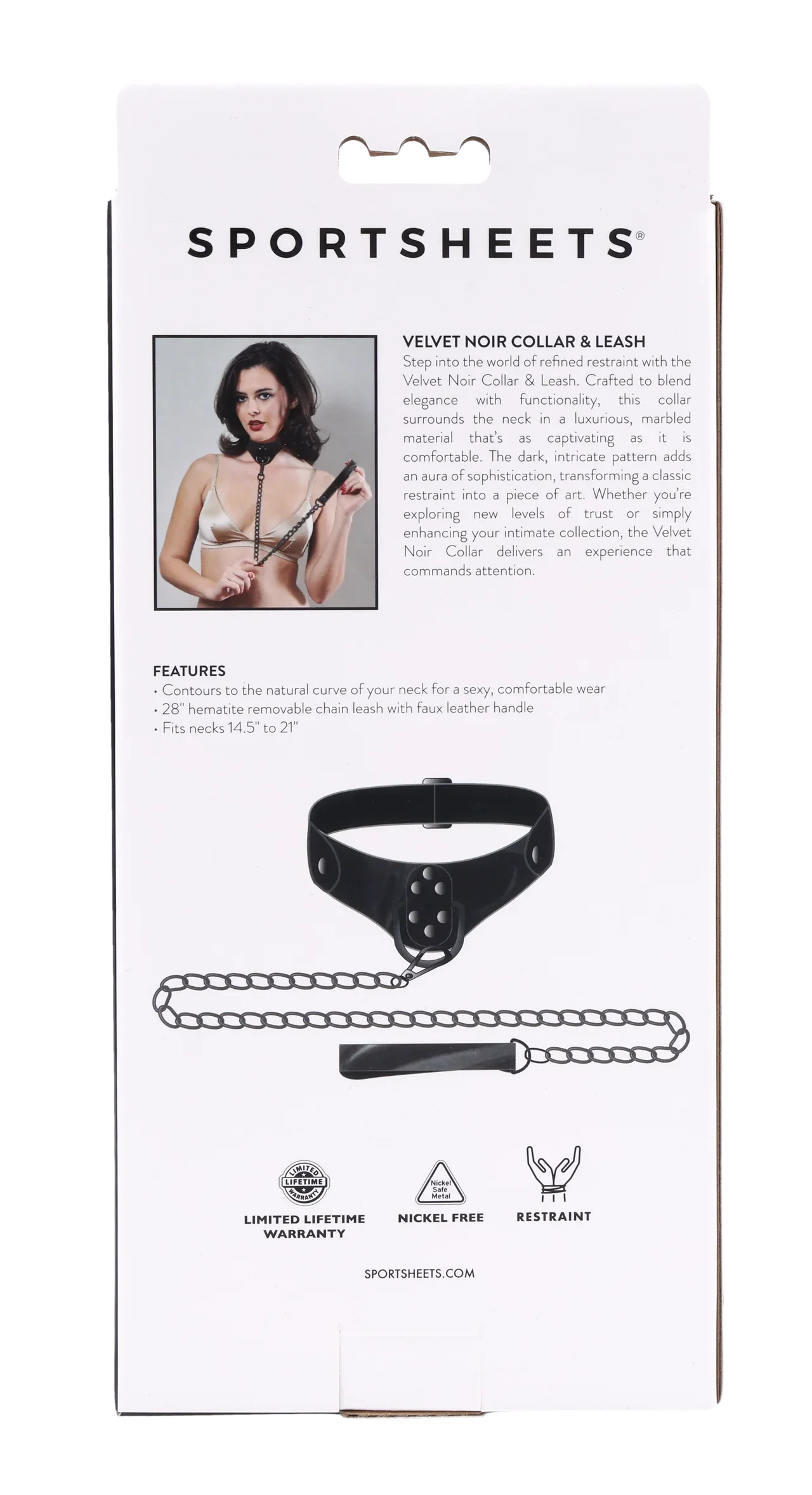 Sportsheets Velvet Noir Collar and Leash - Image 5