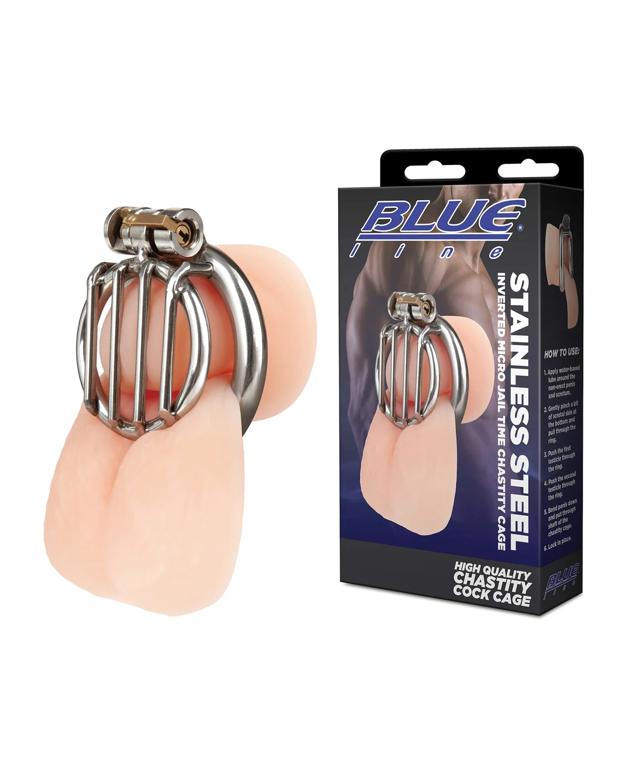 Stainless Steel Inverted Micro Jail Time Chastity Cage - Image 5