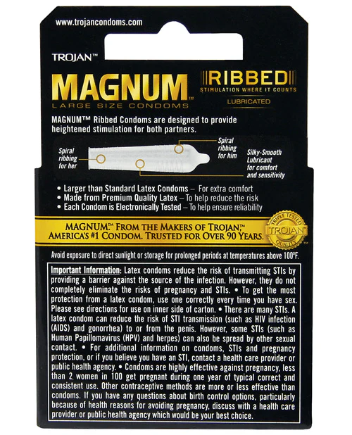 Trojan Magnum Ribbed - Image 2