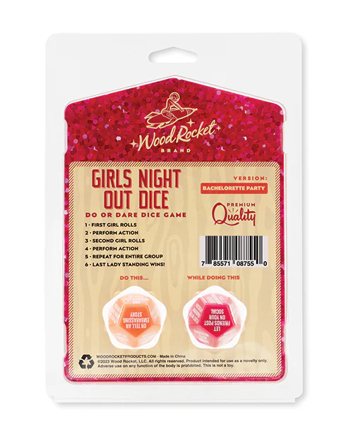 Wood Rocket Girls Night Out Dice Game - Image 3